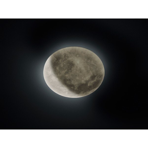 Plafonieră pentru copii gri deschis LED cu abajur din sticlă acrilică ø 40 cm Lunar – Trio-image-1