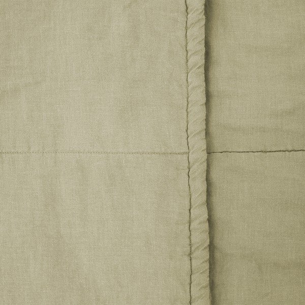 Pled din in pentru copii Linen Tales Nature, 100 x 140 cm, verde-image-1
