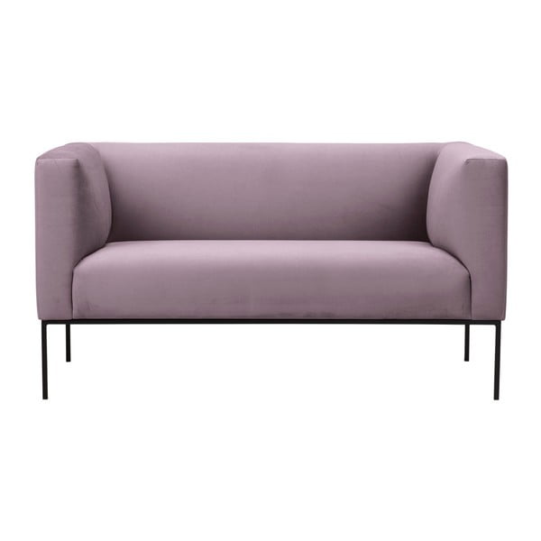 Canapea din catifea cu 2 locuri Windsor & Co Sofas Neptune, roz pudră