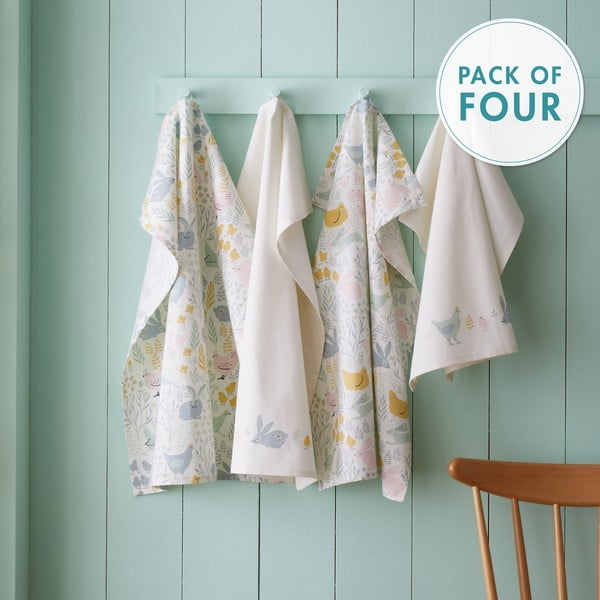 Prosoape de vase 4 buc. din bumbac 50x70 cm Cottage Friends – Catherine Lansfield-image-4