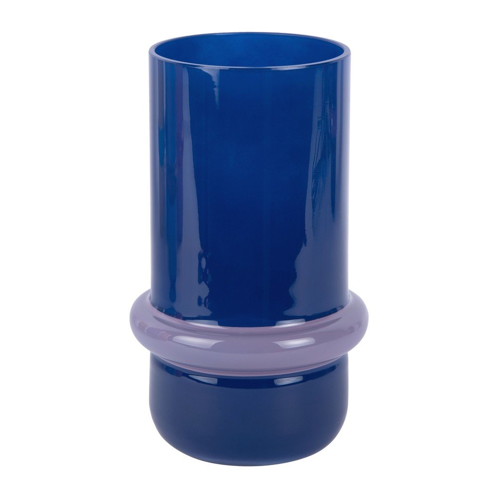 Vază albastru-închis din sticlă (înălțime 22 cm) Animado Anillo – PT LIVING