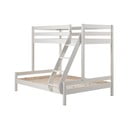 Pat supraetajat alb din lemn de pin 140x200/90x200 cm Pino Martin - Vipack
