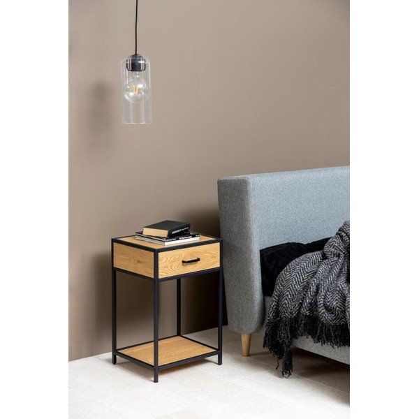 Noptieră în decor de stejar sălbatic Actona Seaford-image-1