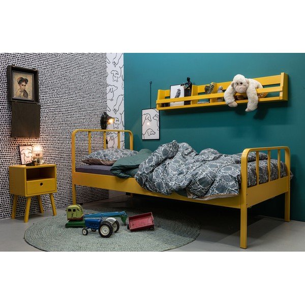 Raft din lemn masiv de pin WOOOD Sammie, galben-image-1