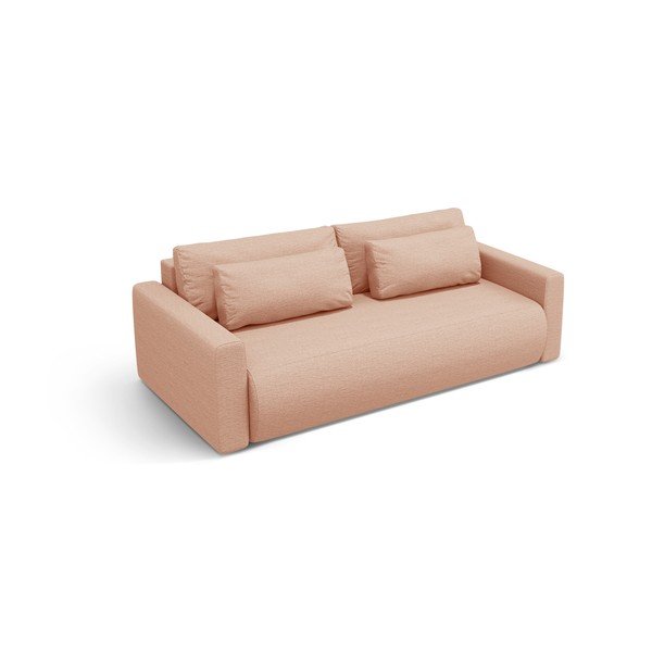Canapea roz extensibilă, cu spațiu de depozitare 238 cm Belfast – Cosmopolitan Design-image-4