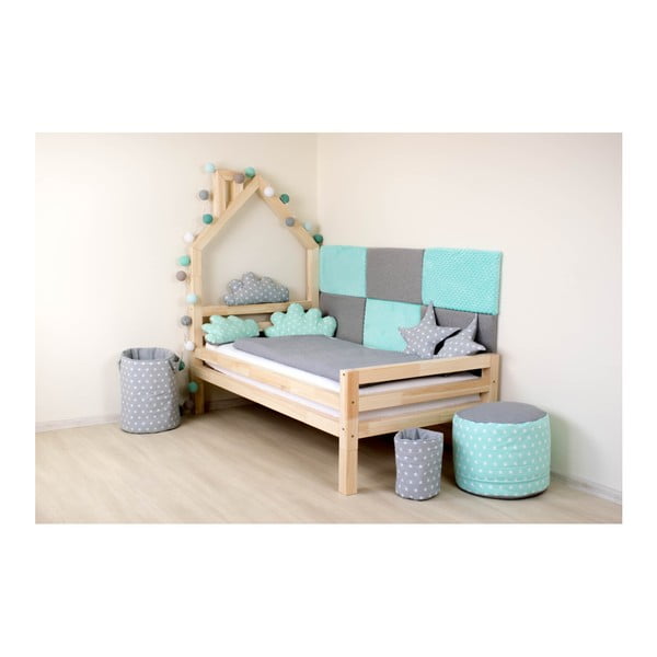 Set 4 extensii pentru picioare de lemn de pin pentru patul Benlemi, înălțime 20 cm, alb-image-1