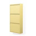 Pantofar galben deschis cu deschidere înclinată/suspendat din oțel 50x103x15 cm Billy – Spinder Design