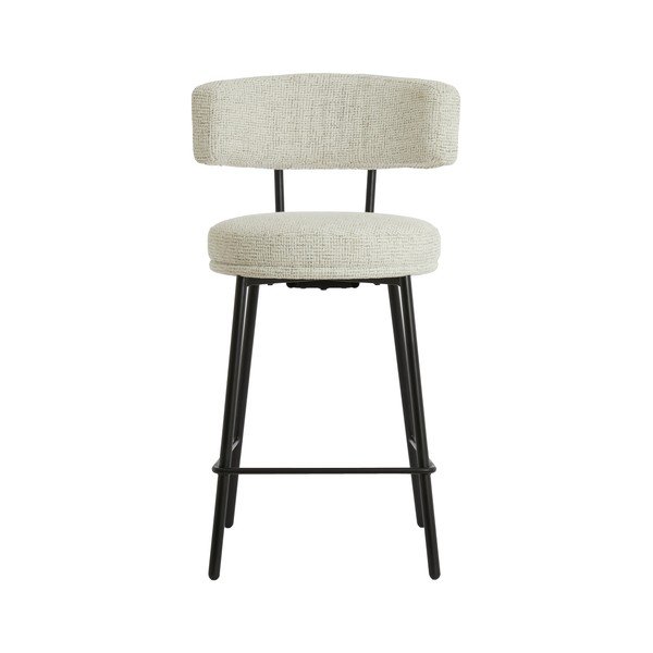 Scaun de bar crem tapițat Harvie – Light & Living-image-1