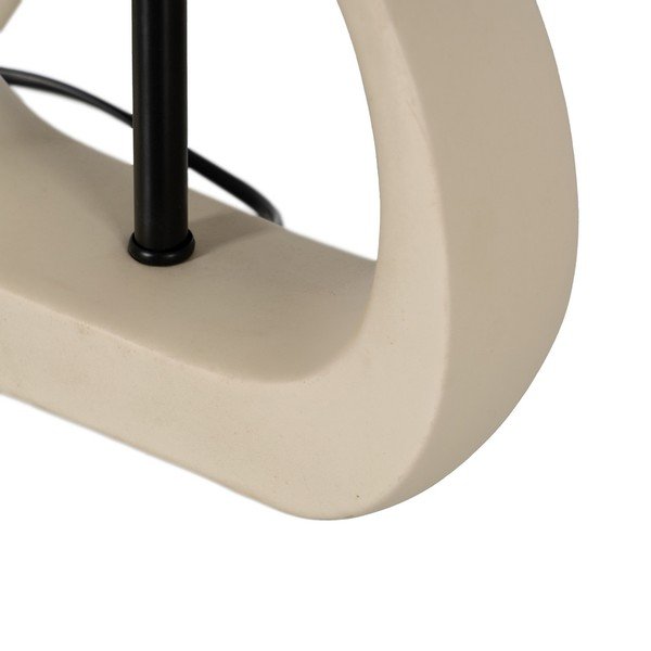 Veioză bej/în culoare naturală cu abajur din ratan (înălțime 37,5 cm) – Ixia-image-1