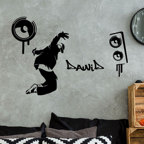 Autocolant de perete cu nume Ambiance Hip Hop-image-2
