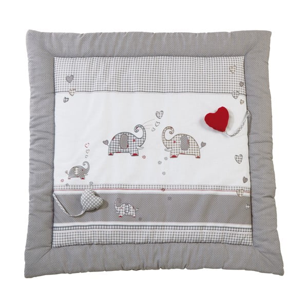 Saltea de joacă pentru copii albă/gri 100x100 cm Jumbo twins – Roba