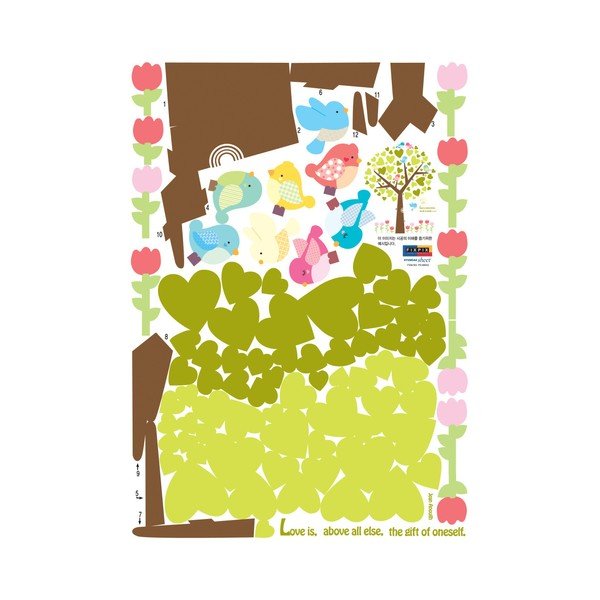 Autocolant Ambiance Tree With Hearts-image-1