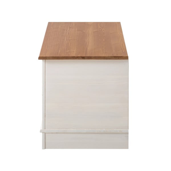Cufăr alb din lemn de pin 80x45 cm Anita – Støraa-image-4