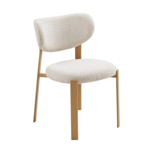 Scaun de dining alb tapițat Savina – House Nordic
