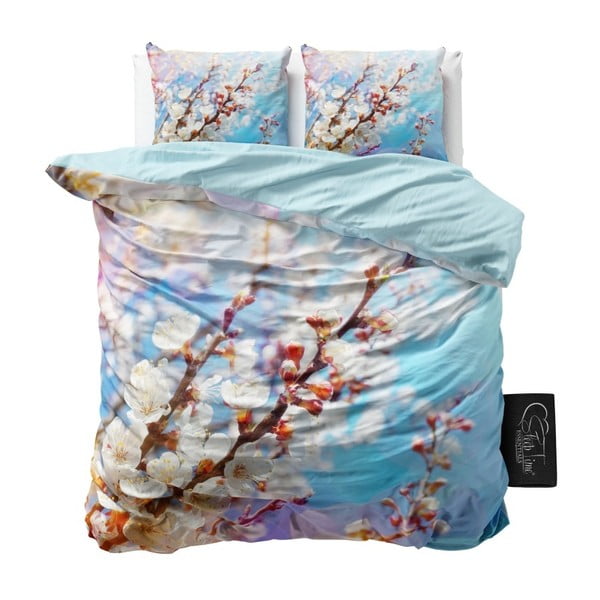 Lenjerie de pat din micropercal Sleeptime Blossom, 200 x 220 cm