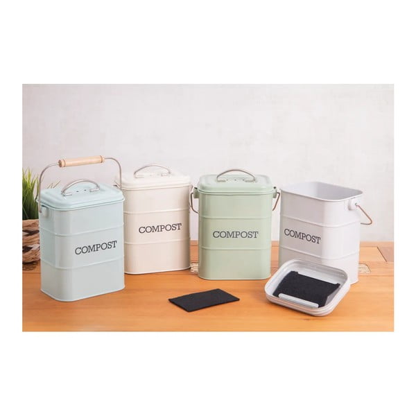 Recipient pentru deșeuri compostabile alb 3 l Living Nostalgia – Kitchen Craft-image-1