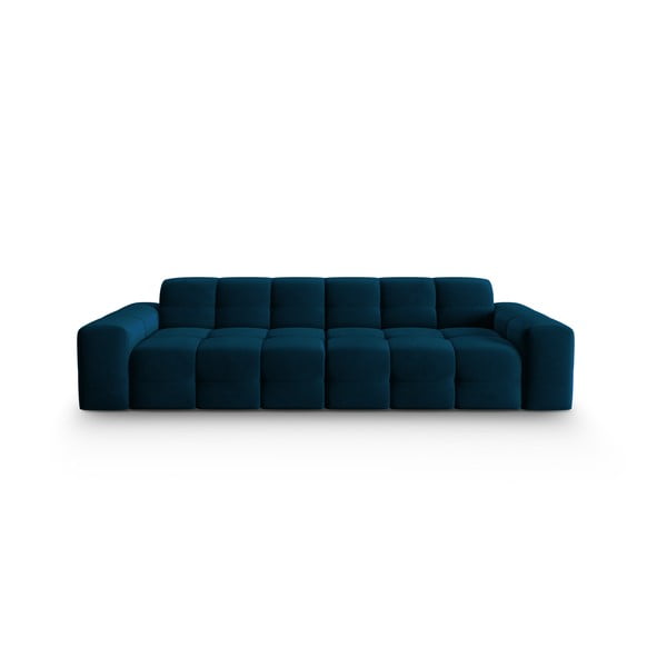 Canapea albastru-închis cu tapițerie din catifea 255 cm Kendal – Micadoni Home