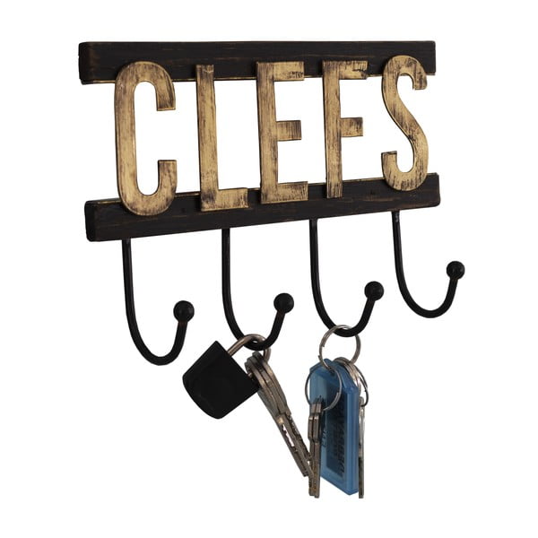 Cuier pentru chei de montat pe perete din lemn – Antic Line-image-1