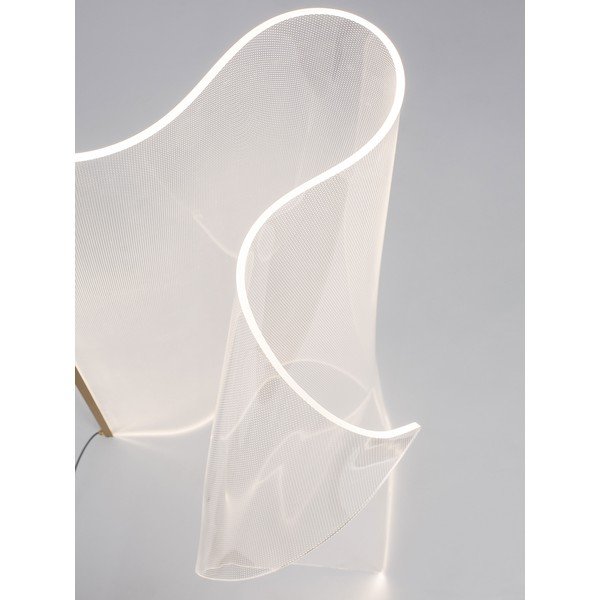 Lampadar auriu LED din aluminiu cu abajur din sticlă acrilică (înălțime 105 cm) Siderno – Nova Luce-image-1