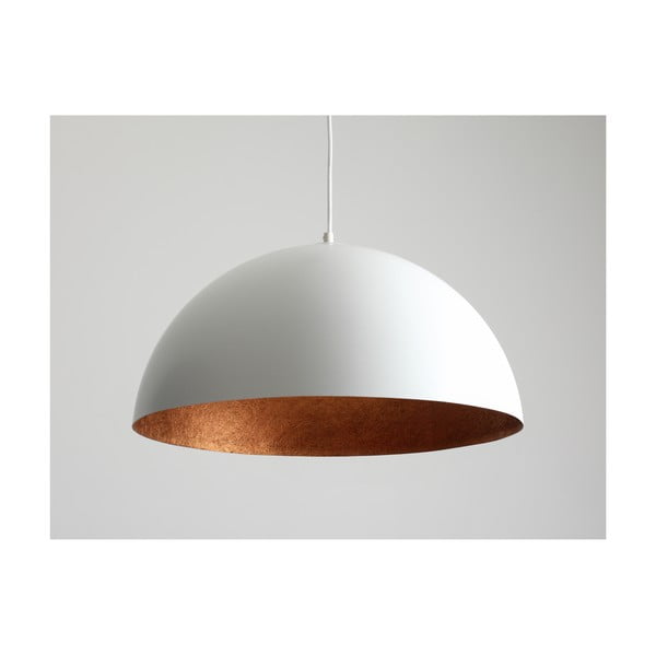 Lustră cu detalii arămii CustomForm Lord, ø 50 cm, alb-image-4