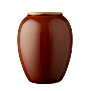 Vază din gresie ceramică Bitz, înălțime 12,5 cm, portocaliu închis