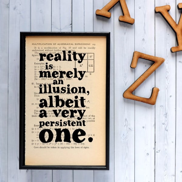 Poster cu ramă din lemn Einstein Reality
