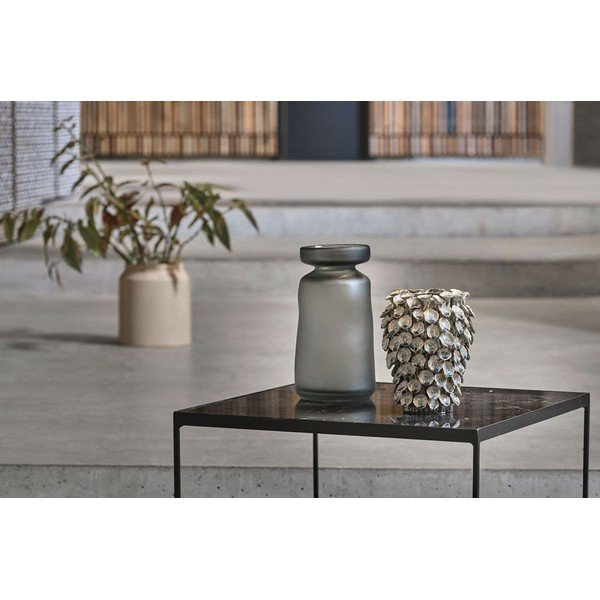 Măsuță de cafea neagră cu blat cu aspect de marmură 60x60 cm Gorm – Villa Collection-image-1