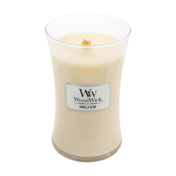 Lumânare parfumată WoodWick, aromă de vanilie, 130 ore