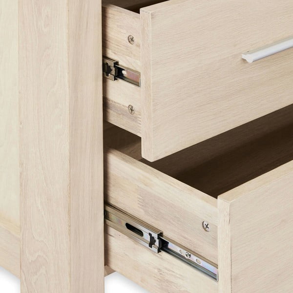 Vitrină în culoare naturală cu aspect de lemn de stejar 100x190 cm Paris – Furnhouse-image-4