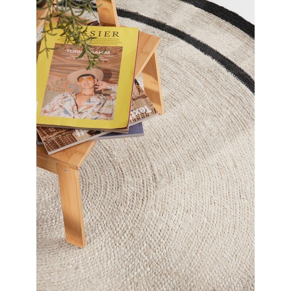 Covor în culoare naturală deschisă țesut manual rotund din iută ø 150 cm Lina – Hanse Home-image-2
