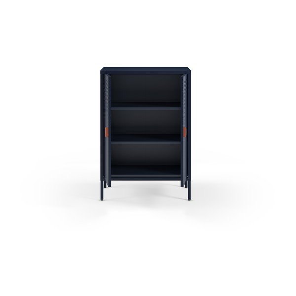 Dulap albastru închis din metal 70x100x40 cm Sayla – Marckeric-image-3