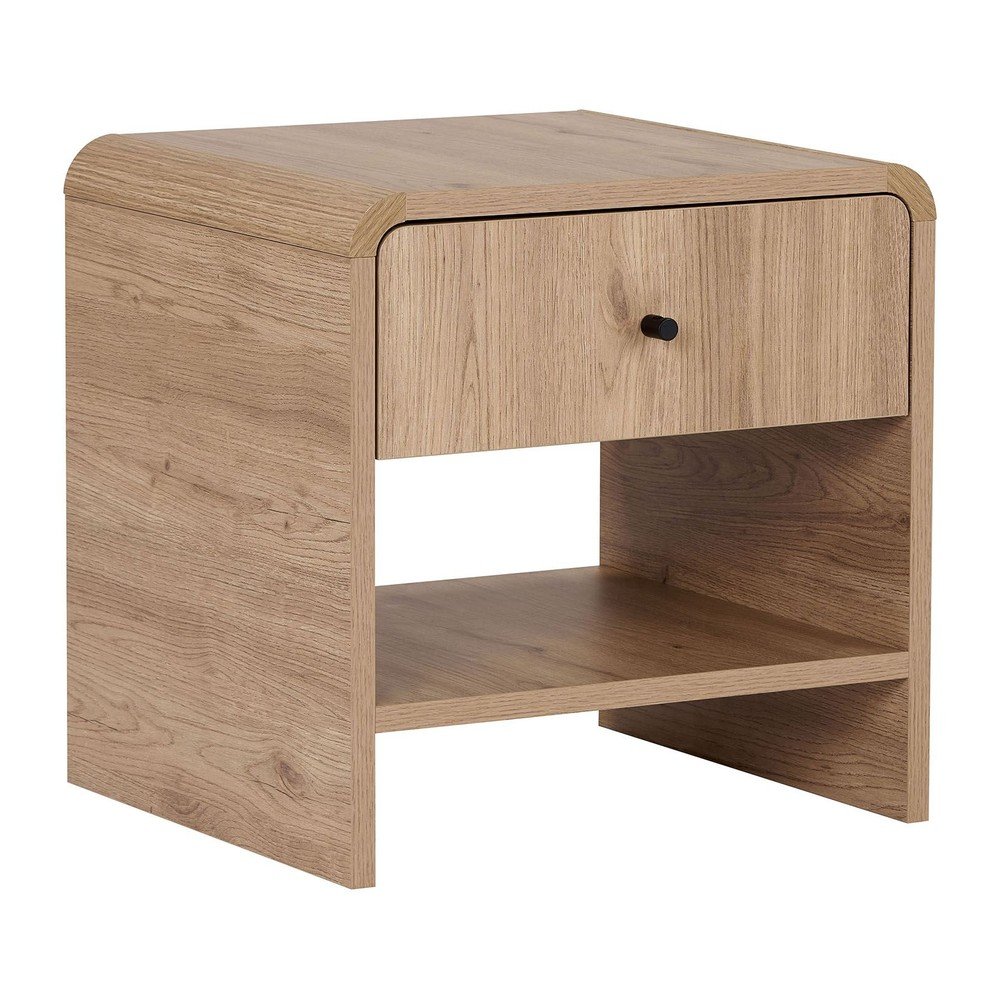 Noptieră în culoare naturală deschisă cu aspect de lemn de stejar Parila – Nordure