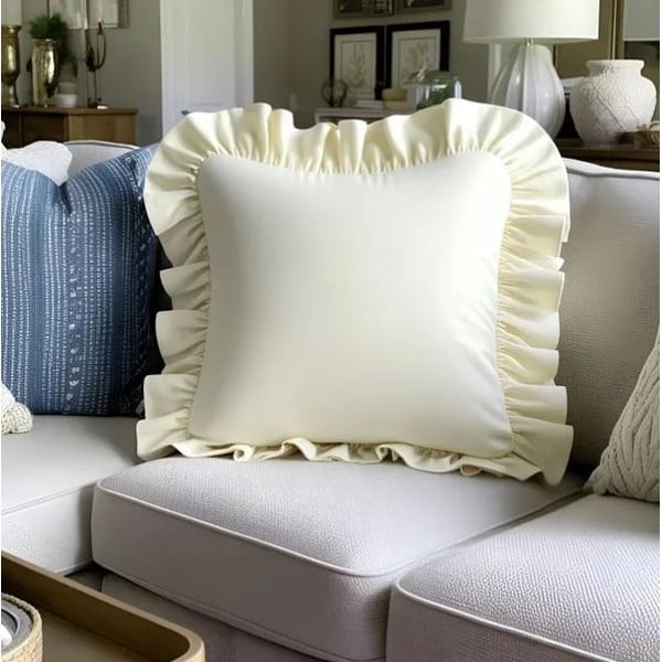 Față de pernă din amestec de bumbac 40x40 cm Ruffled – Mila Home-image-1