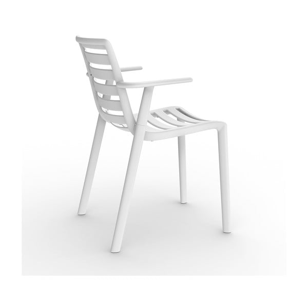Set 2 scaune de grădină cu cotierei Resol Slatkat, alb