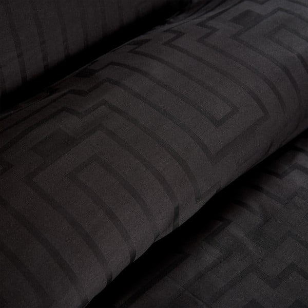 Lenjerie de pat dublă din bumbac satinat negru 200x200 cm - Bianca-image-3