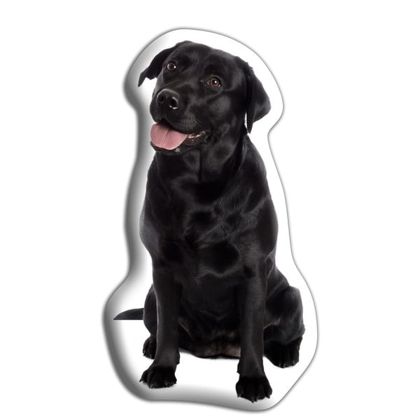 Pernă cu imprimeu Adorable Cushions Labrador negru