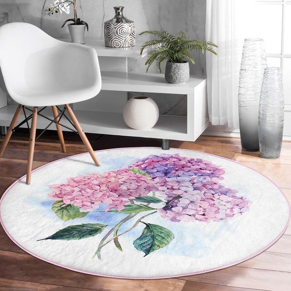 Covor rotund  lavabil adecvat și  pentru aspiratoare robot   ø 100 cm Comfort – Mila Home-image-1