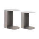 Măsuțe auxiliare 2 buc. din metal 30x45 cm Riqueza Oval – Leitmotiv