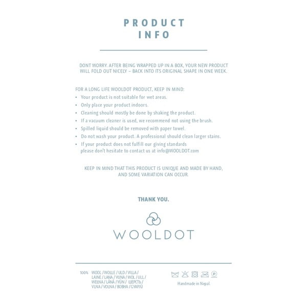 Suport țesut din lână pentru pahar/veselă Wooldot Braider Coaster, 20 x 20 cm, antracit-image-4