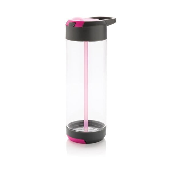 Sticlă cu suport pentru telefon XD Design, roz, 700 ml