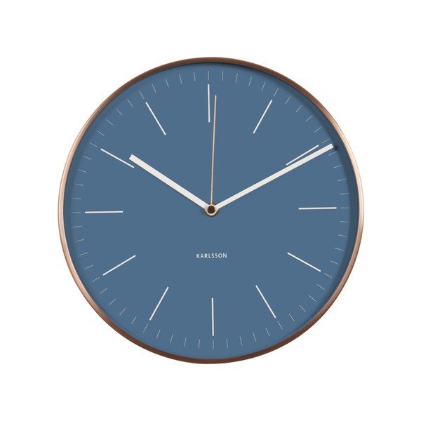 Ceas de perete Present Time Minimal Jeans, albastru-image-1