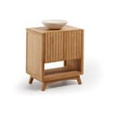 Dulap de baie din lemn de tec cu chiuvetă Kave Home, lățime 70 cm
