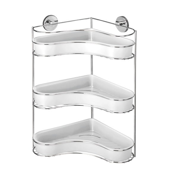 Suport colțar cu trei polițe Wenko cu sistem de prindere Vacuum-Loc, până la 33 kg-image-2