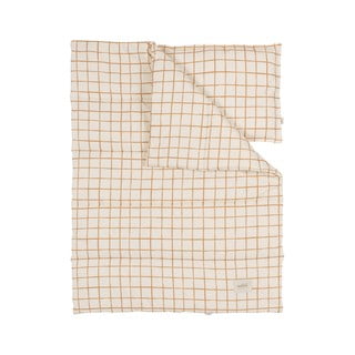 Lenjerie de pat pentru copii din bumbac pentru pătuț 100x135 cm Camel Check – Malomi Kids
