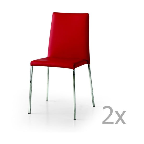 Set 2 scaune Castagnetti Laer, roșu