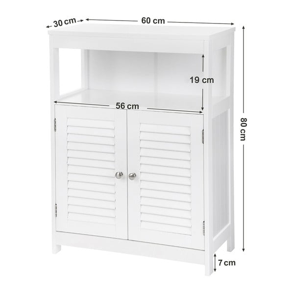 Dulap cu raft Songmics, înălțime 80 cm, alb-image-4