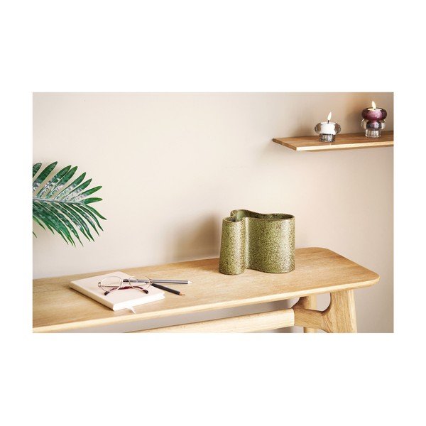 Masă consolă în culoare naturală deschisă cu aspect de lemn de stejar 35x100 cm Rennes – House Nordic-image-3