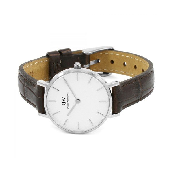 Ceas de damă Daniel Wellington Petite York, ⌀ 28 mm, alb-argintiu-image-2
