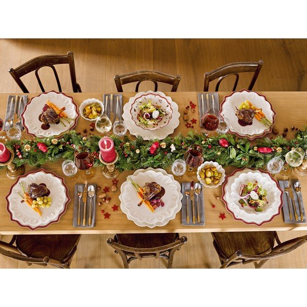 Farfurie din porțelan cu model de Crăciun Toy's Delight Villeroy&Boch, ø 29,5 cm, alb-image-4