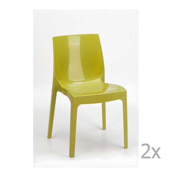 Set 2 scaune Castagnetti Ice, verde